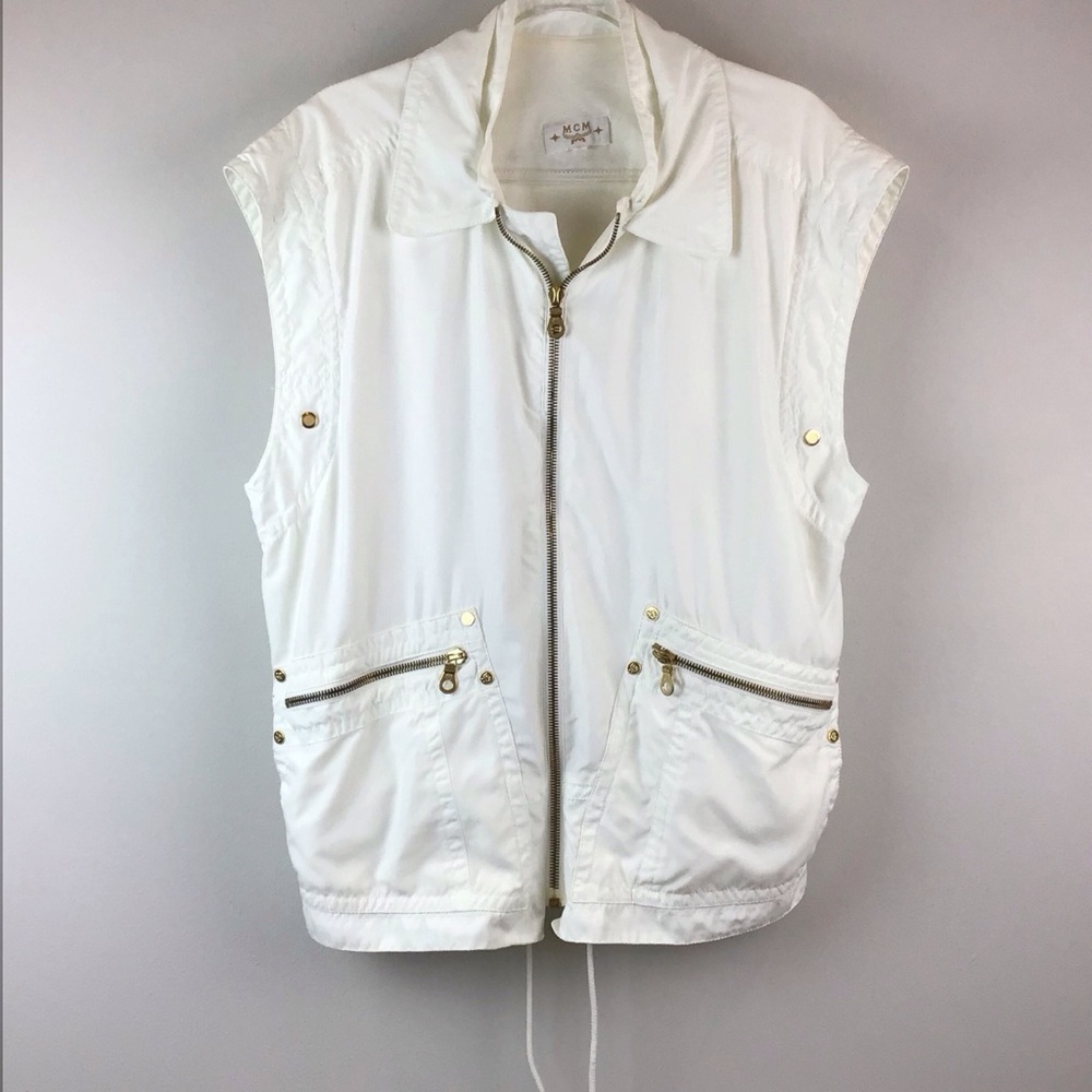 Vintage Rare MCM Ivory Oversized Vest | 5 (US M)